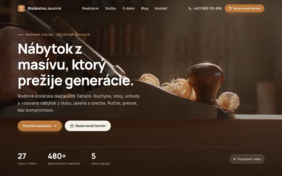 Firemný web s administráciou – články, galéria, dopyty