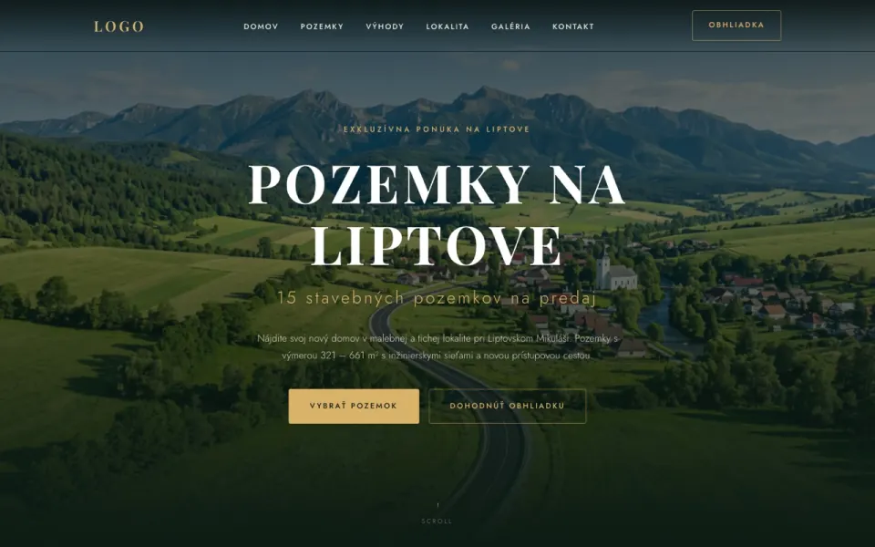 Web pre predaj pozemkov – interaktívna mapa parciel s administráciou