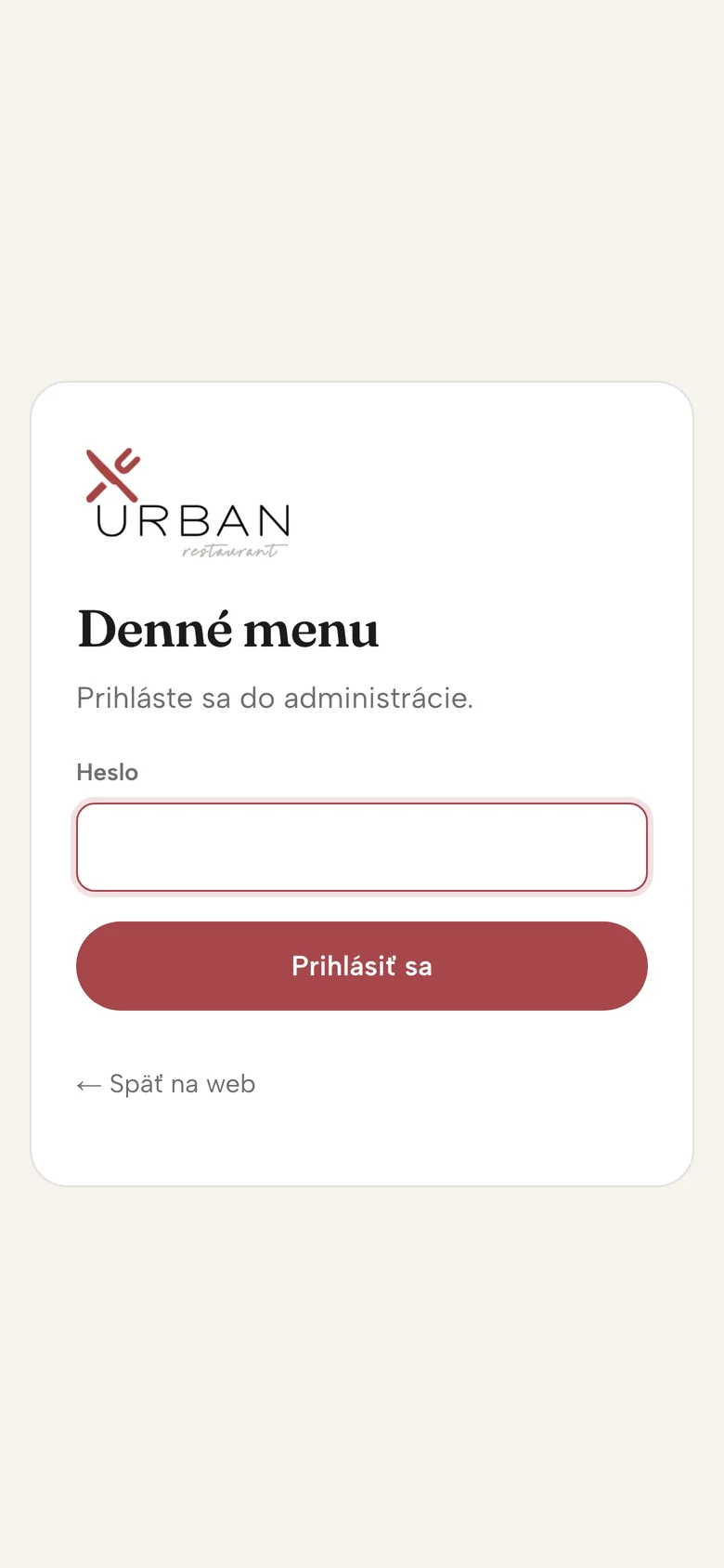 Prihlásenie v mobile