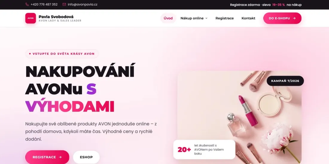 Web pavlabeauty.cz po redizajne