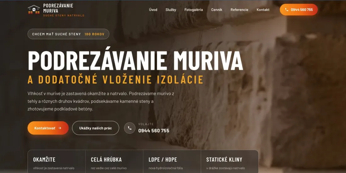 Web podrezavanie-muriva.sk po redizajne