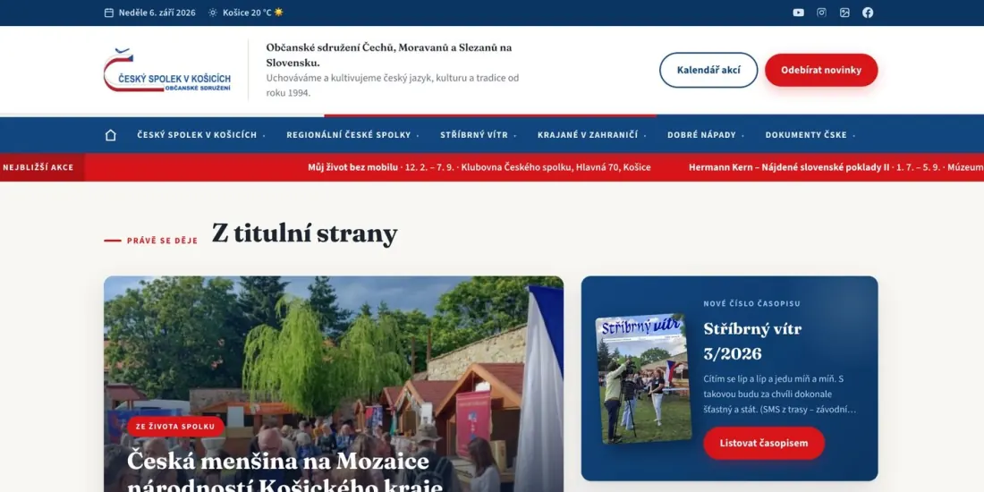 Web ceskyspolek.sk po redizajne