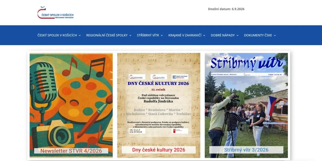 Web ceskyspolek.sk pred redizajnom