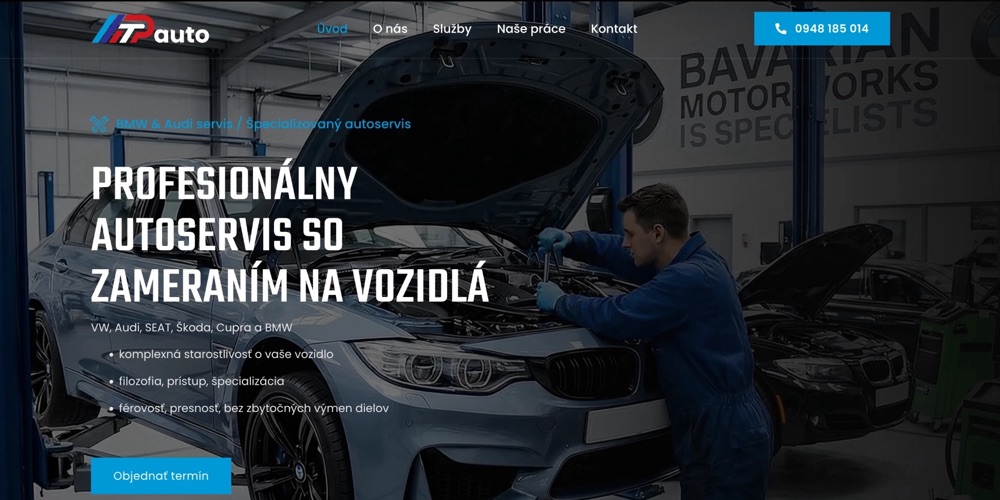 Náhľad webu TP auto