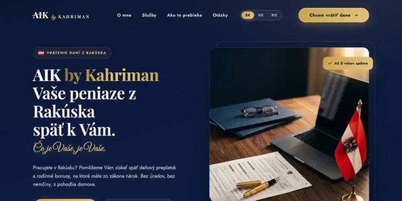 Náhľad webu AIK Service