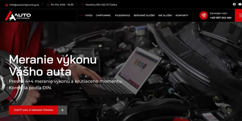 Náhľad webu Auto Chip Tuning