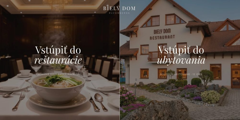Náhľad webu Biely Dom Ružomberok