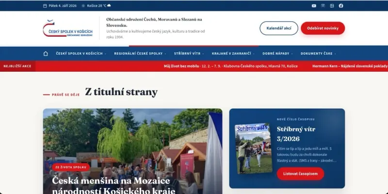 Náhľad webu Český Spolek