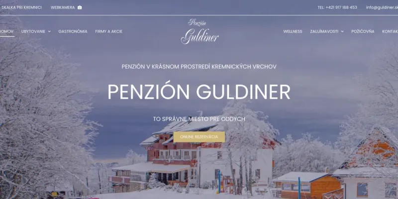 Náhľad webu Guldiner