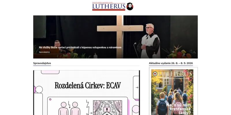Náhľad webu Lutherus