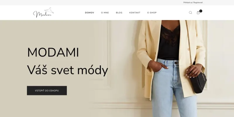 Náhľad webu Modami