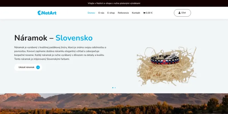 Náhľad webu Nat Art