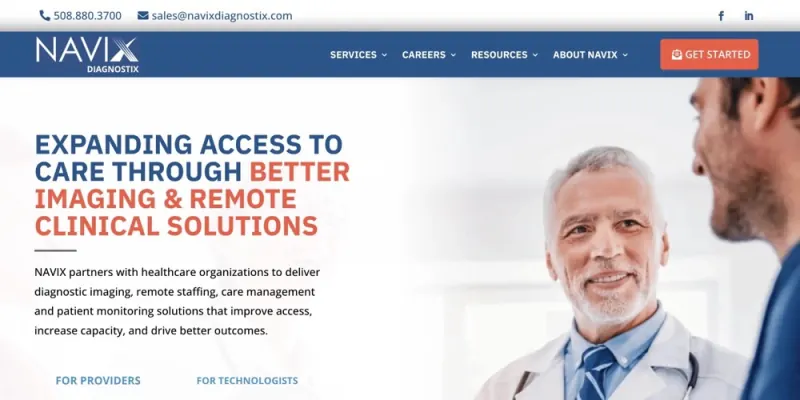 Náhľad webu Navix Diagnostix