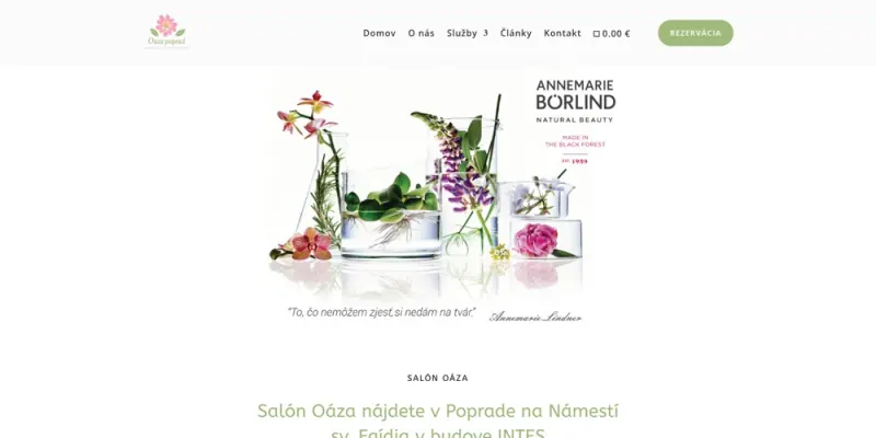 Náhľad webu Oáza Poprad