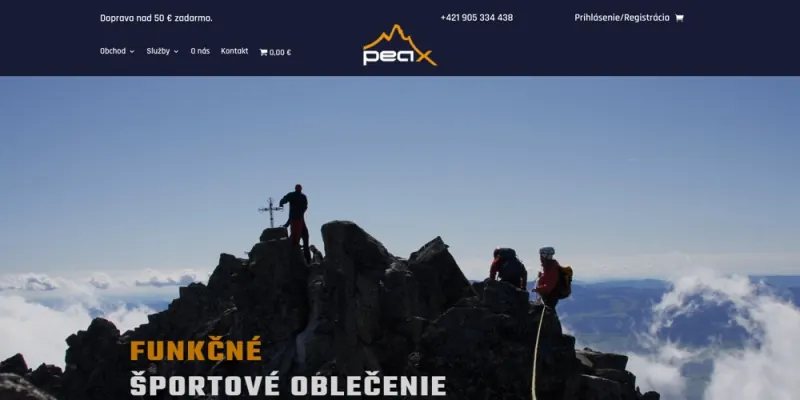 Náhľad webu Peax
