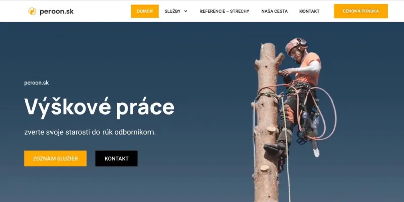 Náhľad webu Peroon