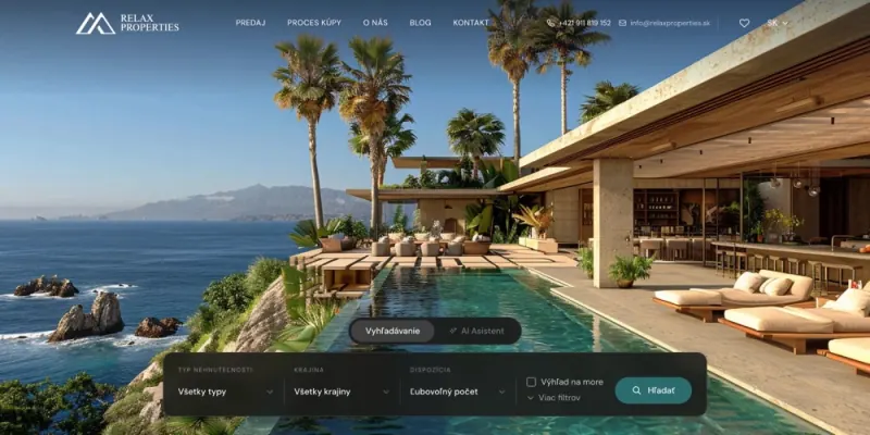Náhľad webu Relax Properties