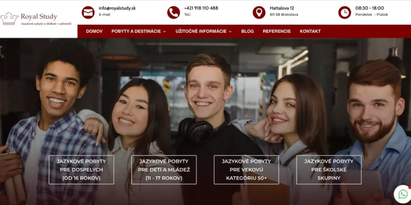 Náhľad webu Royal Study