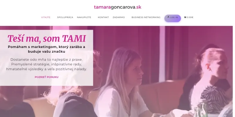 Náhľad webu Tamara Gončarová